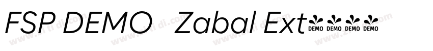 FSP DEMO   Zabal Ext字体转换